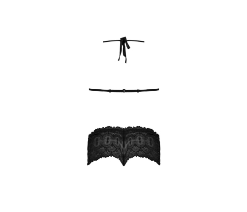 Triangle Bra and Cheeky Brief Set - L/XL - Black