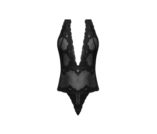 Deep Look Halter Teddy - 2X - Black