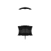 Deep Look Halter Teddy - 2X - Black