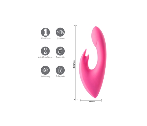 Loving Joy Leah Dual-Action Intimate Machine USB Waterproof Silicone Pink