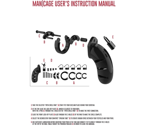 Model 02 Chastity Cock Cage - 3.5 / 9 cm