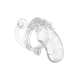 ManCage Model 10 Polycarbonate Chastity System with Plug 3.5"/9cm