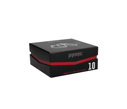 ManCage Model 10 Polycarbonate Chastity System with Plug 3.5"/9cm