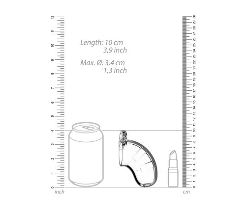 Model 15 Chastity Cock Cage with Urethral Sounding - 3.5 / 9 cm