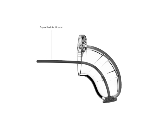 Model 15 Chastity Cock Cage with Urethral Sounding - 3.5 / 9 cm