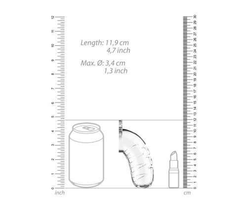 Model 16 Chastity Cock Cage with Urethral Sounding - 4.5 / 11,5 cm