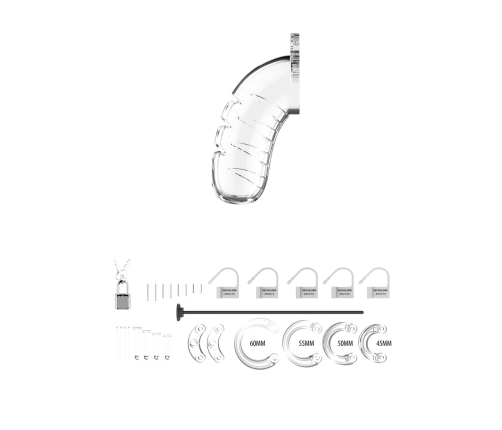 Model 16 Chastity Cock Cage with Urethral Sounding - 4.5 / 11,5 cm