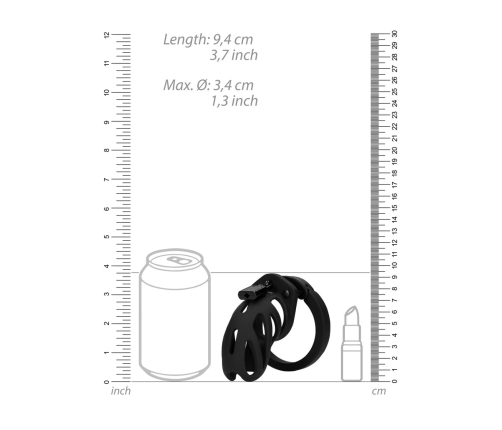 Model 24 - Chastity Cage - 3.5'' / 9 cm - Black