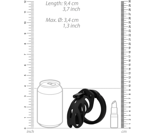 Model 24 - Chastity Cage - 3.5'' / 9 cm - Black