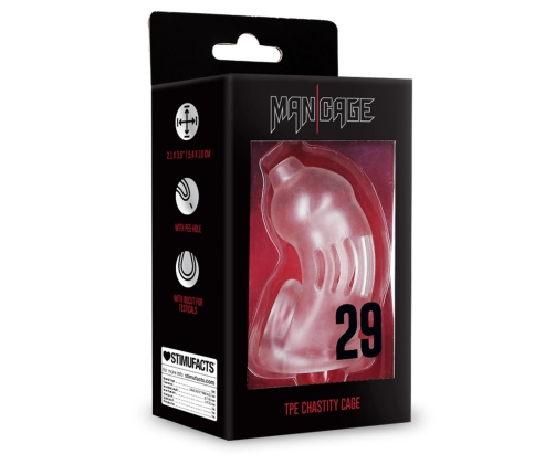 Model 29 - TPE Chastity Cage - Transparent