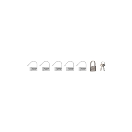 ManCage 5-Pack White Spare Locks with Metal Padlock and Keys