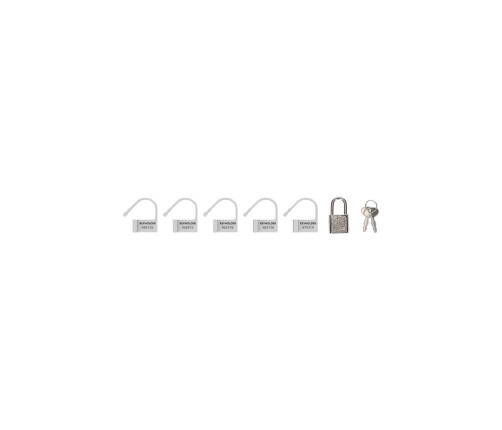 ManCage 5-Pack White Spare Locks with Metal Padlock and Keys