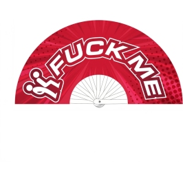 Fuck Me - Fan Decorative Fan 64 cm Red - Artistic Display Accessory