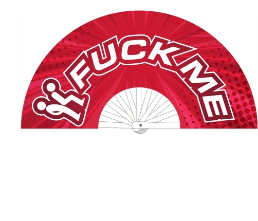 Fuck Me - Fan Decorative Fan 64 cm Red - Artistic Display Accessory
