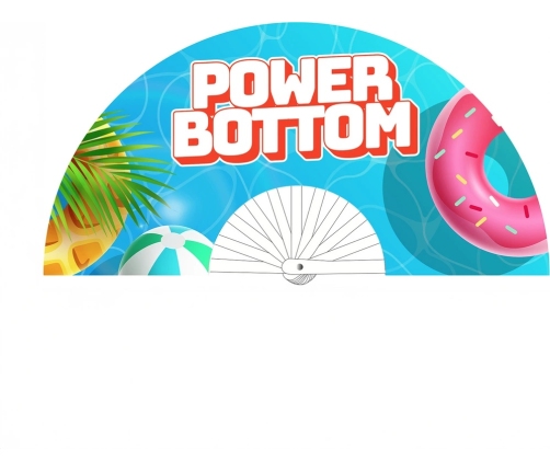 Power Bottom Decorative Fan Multicolor 64 cm - Durable Polyester Canvas