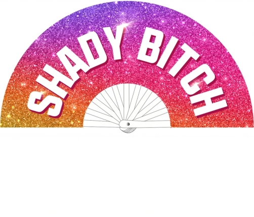 Shady Bitch Fan 64 cm Multicolor - Durable Polyester Canvas Accessory