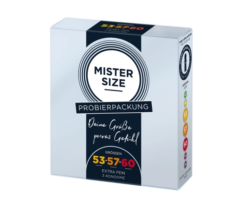 Pure Feel - Test Package Medium - Condoms 53, 57, 60 mm - 3 Pieces