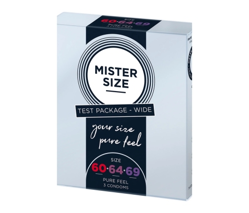 MISTER SIZE Pure Feel Test Pack 3 Sizes 60/64/69mm - 9 Condoms