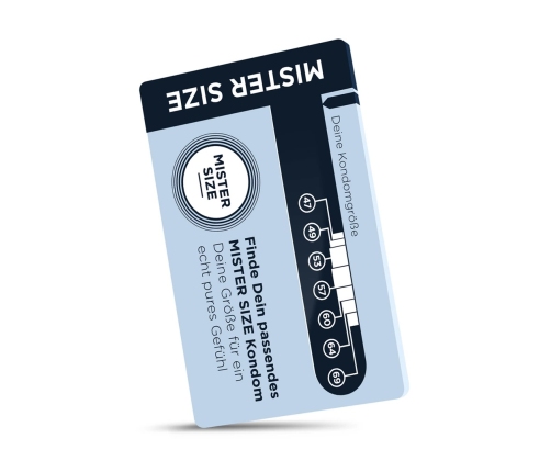 Mister Size Sizer Tool - Precision Measurement Card for Condom Selection