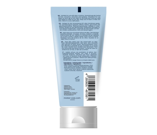 Mister Size Organic Lubricant Gel 100ml - Water-Based, Dermatologically Tested