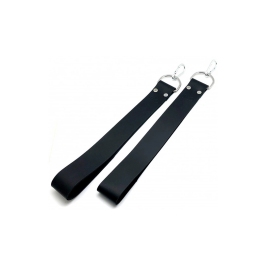 Saxos Black Leather Foot Support Loops for Sling - Adjustable Comfort Pair