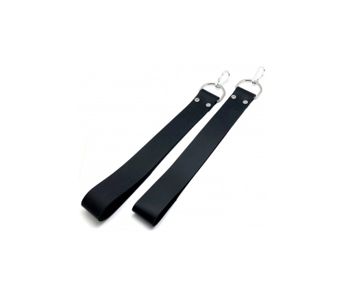 Saxos Black Leather Foot Support Loops for Sling - Adjustable Comfort Pair