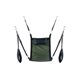 Kiotos Rectangular Polyester Canvas Sling 4-Point with Accessories, Black