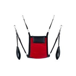 Kinklab Red Rectangular Canvas Sling 4-Point System with Foot Supports