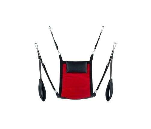 Kinklab Red Rectangular Canvas Sling 4-Point System with Foot Supports