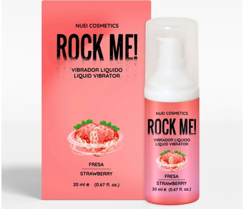 Nuei Rock Me! Liquid Vibrator Gel Strawberry 20ml - Tingling Effect