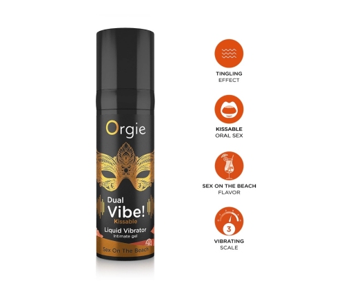 Dual Vibe! Kissable Liquid Vibrator - Sex On The Beach - 0.5 fl oz / 15 ml