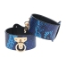 Ouch! Florence Collection Leg Cuffs Blue - Adjustable Bonded Leather