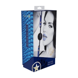 Ouch! Florence Collection Silicone Ventilated Ball Gag Blue Adjustable