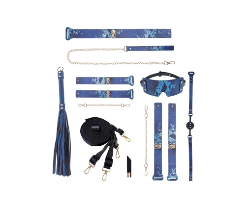Ouch! Florence Collection Premium Bondage Set with Handbag Blue