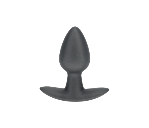 Ouch! Smooth Silicone Plug Small 2.6'' (6.5 cm) Gunmetal Finish