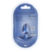 Ouch! Metallic Blue Small Silicone Plug 2.6''/6.5cm - Smooth Finish