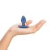 Ouch! Metallic Blue Small Silicone Plug 2.6''/6.5cm - Smooth Finish