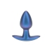 Ouch! Metallic Blue Small Silicone Plug 2.6''/6.5cm - Smooth Finish