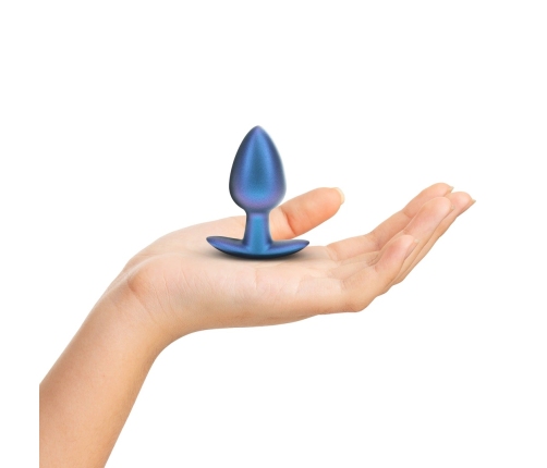 OUCH! Medium Silicone Plug 7.9 cm Metallic Blue - Smooth Design