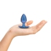 OUCH! Medium Silicone Plug 7.9 cm Metallic Blue - Smooth Design