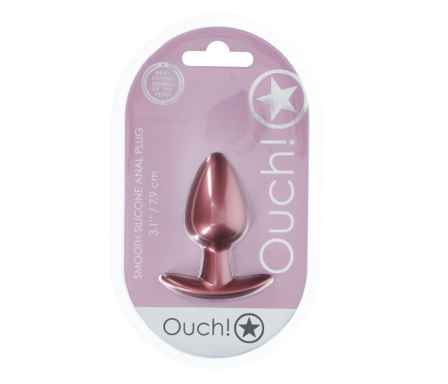 Ouch! Medium Silicone Plug Rose Gold 7.9 cm Comfortable Design