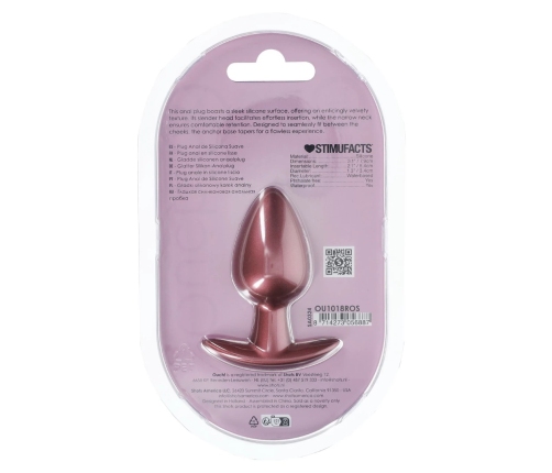 Ouch! Medium Silicone Plug Rose Gold 7.9 cm Comfortable Design