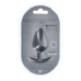 Ouch! Smooth Silicone Plug Large 3.5'' (8.9 cm) Gunmetal Finish