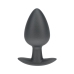 Ouch! Smooth Silicone Plug Large 3.5'' (8.9 cm) Gunmetal Finish