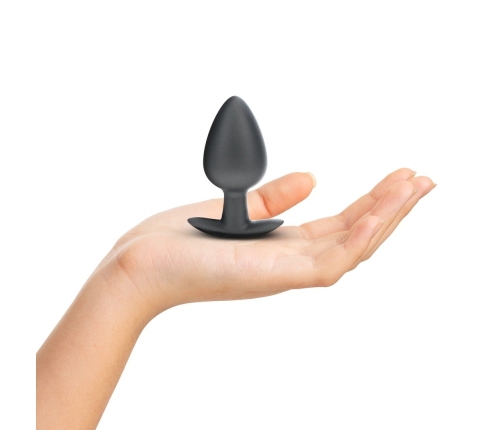 Ouch! Smooth Silicone Plug Large 3.5'' (8.9 cm) Gunmetal Finish