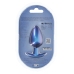 Ouch! Metallic Blue Large Smooth Silicone Plug 3.5'' (8.9 cm)