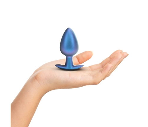 Ouch! Metallic Blue Large Smooth Silicone Plug 3.5'' (8.9 cm)