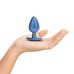 Ouch! Metallic Blue Large Smooth Silicone Plug 3.5'' (8.9 cm)