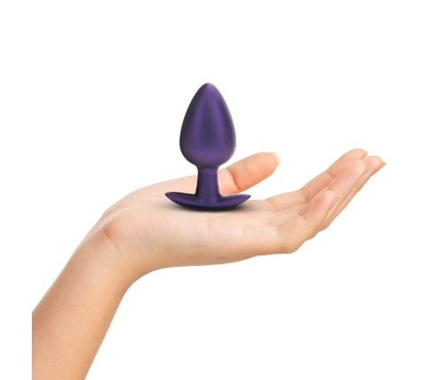 Ouch! Large Silicone Plug 3.5'' Metallic Purple - Smooth Anatomical Model