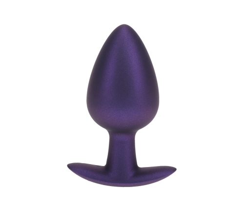 Ouch! Large Silicone Plug 3.5'' Metallic Purple - Smooth Anatomical Model